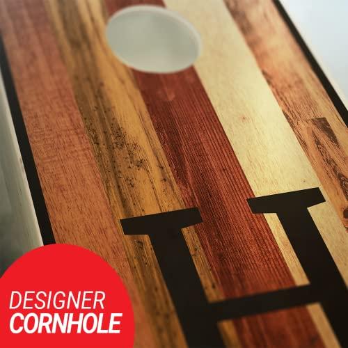 専用出品 パーソナライズされたブラックモノグラムコーンホールセット-2×4 (規定サイズ) 、レターD-ボード2枚、 (8) コーン充填袋、 (1) ボード用ブラックキャリーケ 【TMF2317576540】(83078円)