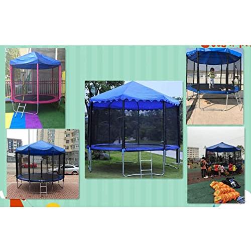 ✨美品✨ トランポリン日除けカバー、トランポリン天蓋サポートフレーム付、6/8/10/12/14/16フィートトランポリン付属品、屋外フィットネス用バックヤードトランポリ 【QGW1357855446】(48675円)