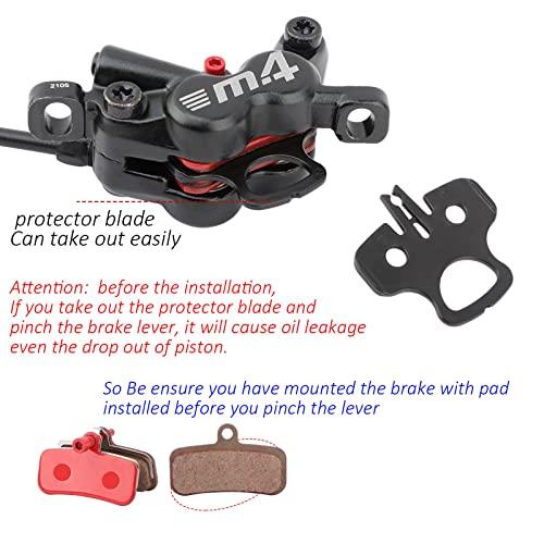 [大特価] TXTRADE MTB油圧ディスクブレーキ、4ピストンデュアルブレーキディスクPM/は160 mmローター付アダプターオイルブレーキ (左フロント) 【J2339883588】(13177円)