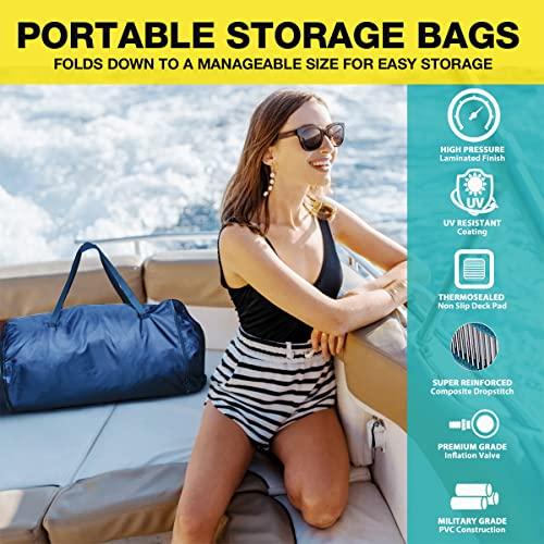 匿名配送 LVAOSTTインフレータブルフローティングドックプラットフォーム湖、川、プール、ビーチ、オーシャン、浮島いかだ滑り止め付き、電動エアポンプ、収納バッグ 【NAN1538426816】(55148円)