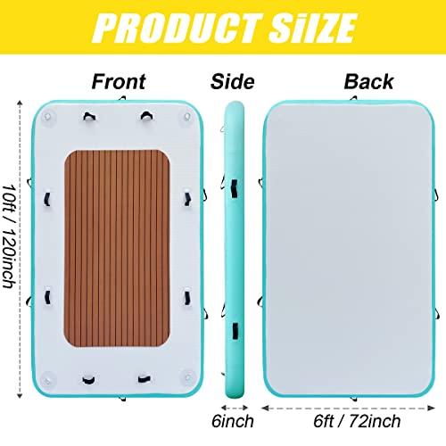 お値下げ LVAOSTTインフレータブルフローティングドックプラットフォーム湖、川、プール、ビーチ、オーシャン、浮島いかだ滑り止め付き、電動エアポンプ、収納バッグ 【M1220547829】(43753円)