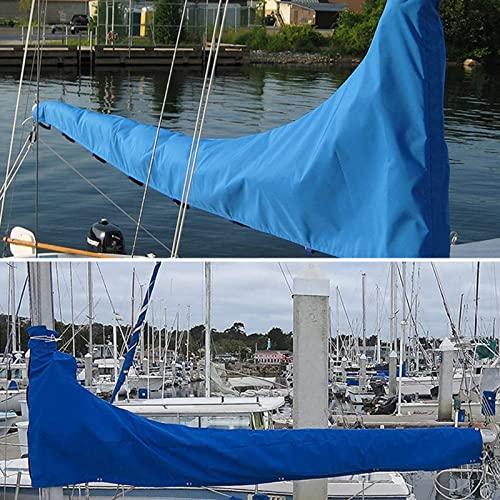 PRELGOSPボートセイルカバー、600 D厚帆カバーセイルボート、メインセイルブームカバー防水防風サンシェード雪防紫外線、12から13フィート (396 x 117 cm) PRELGOSPボートセイルカバー D厚帆カバーセイルボート メインセイルブームカバー防水防風サンシェード雪防紫外線 12から13フィート cm