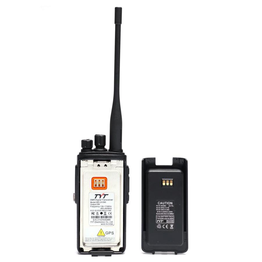 TYT　MD-UV　390デュアルバンド携帯無線VHF　67　GPS防水IP　DMRデジタルトランシーバW　UHF　2電池付きトランシーバ