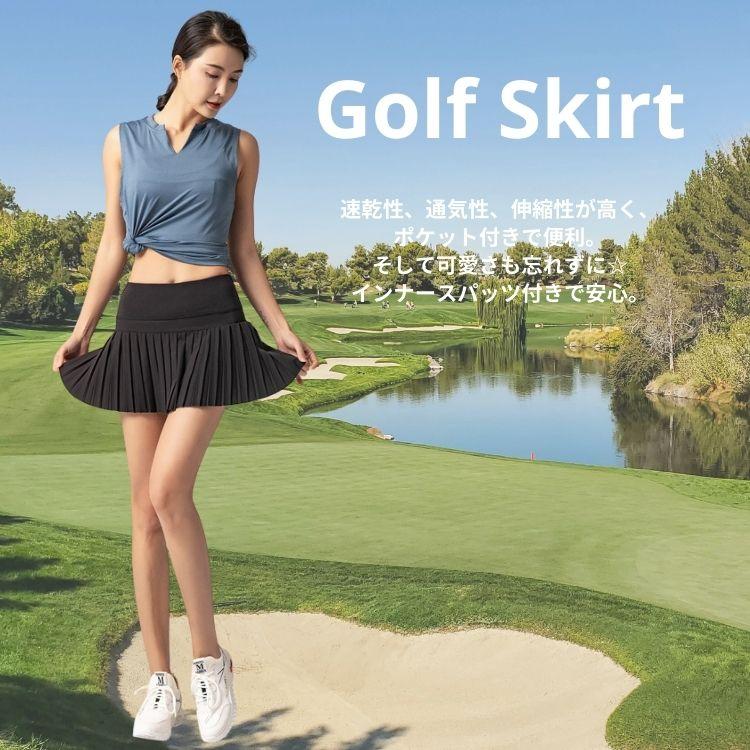 爆買!ゴルフスカート レディース インナー付き ミニスカート テニス