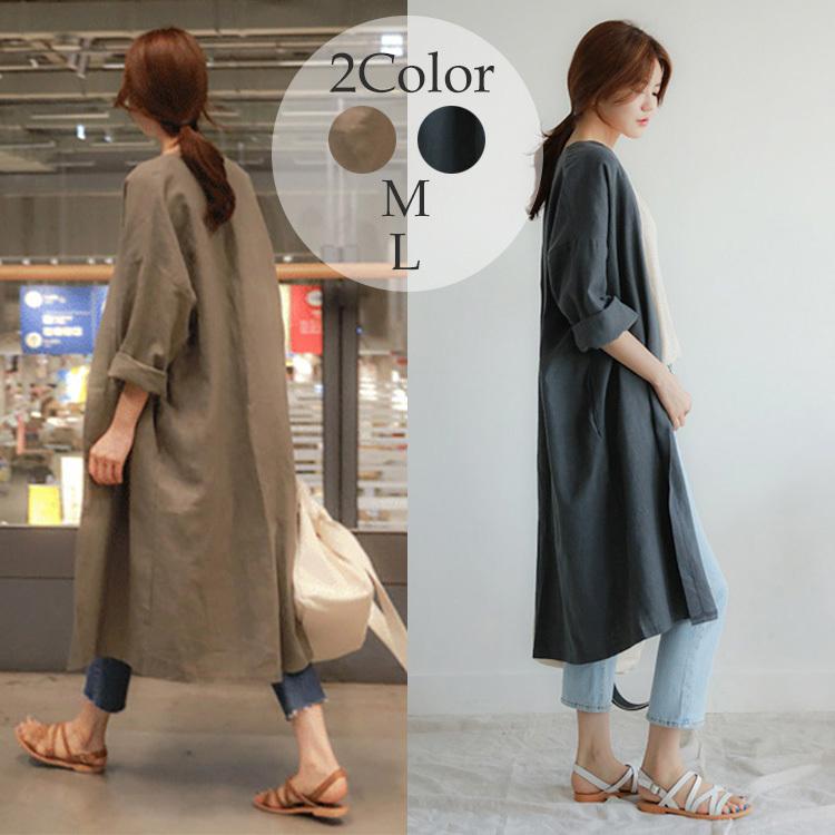 土日も当日発送 夏コート サマーコート レディース アウター 春夏 ロング ノーカラー トレンチ カーディガン カットソー 冷房対策 夏羽織るもの 薄手 トップス Navy Navy 通販 Yahoo ショッピング