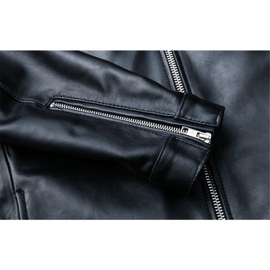 ライダースジャケット メンズ 羊革 肌触りいい レザージャケット 本革