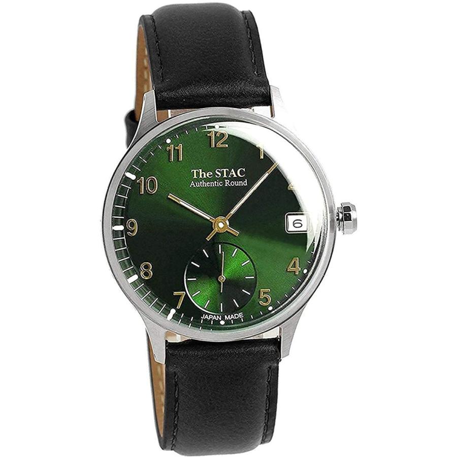 在庫処分セール ザ スタック The Stac 日本製 国産 腕時計 ウォッチ 36mm クラシックグリーン ブラックベルト 牛革 アンティーク レトロ メンズ メーカー希望小売価格から30 Off Www Skylanceronline Com