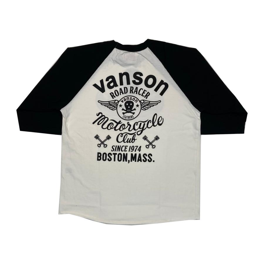VANSON（バンソン） vanson CUSTOMS プリント 七分袖 Tシャツ -885V086 