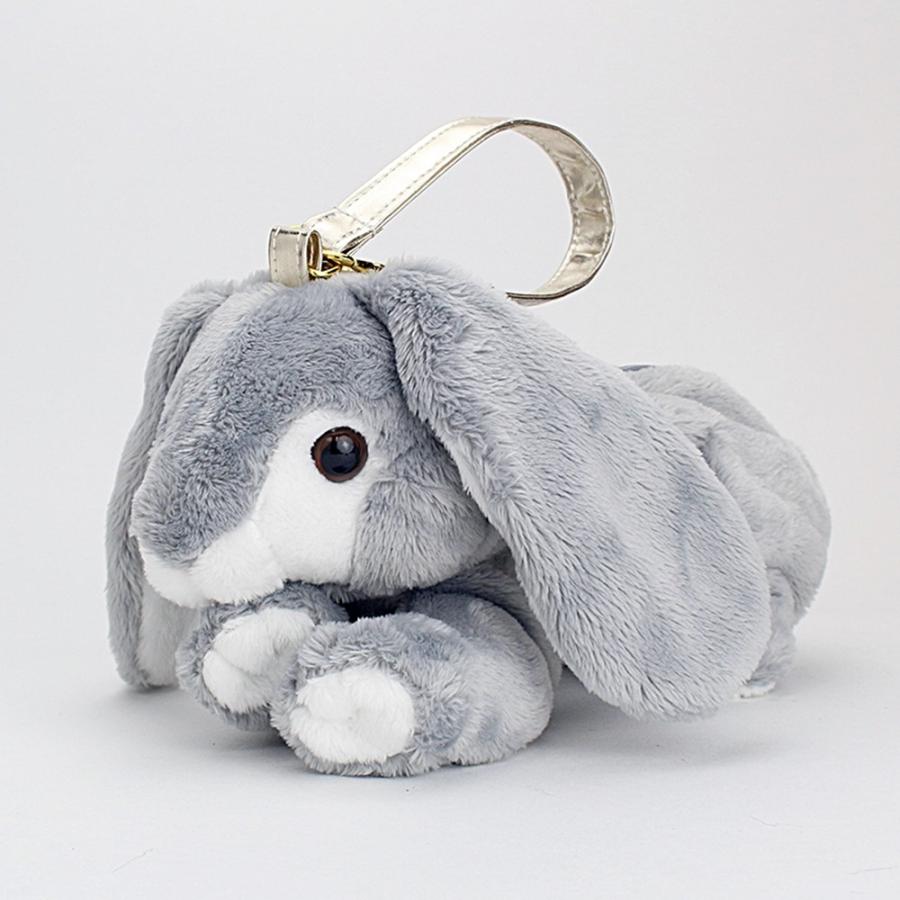 アニマルポーチ ウサギ ぬいぐるみ SQ074 : サファリフィギュア専門店