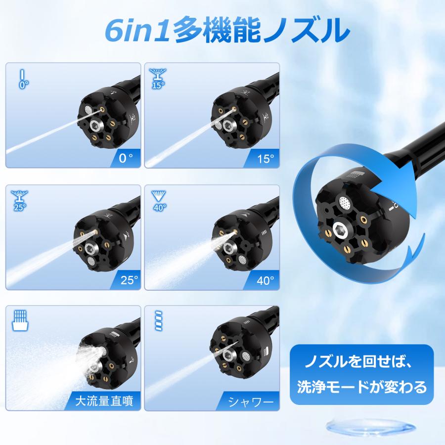 NANWEI コードレス高圧洗浄機 充電式 マキタ18Vバッテリー対応 自吸式