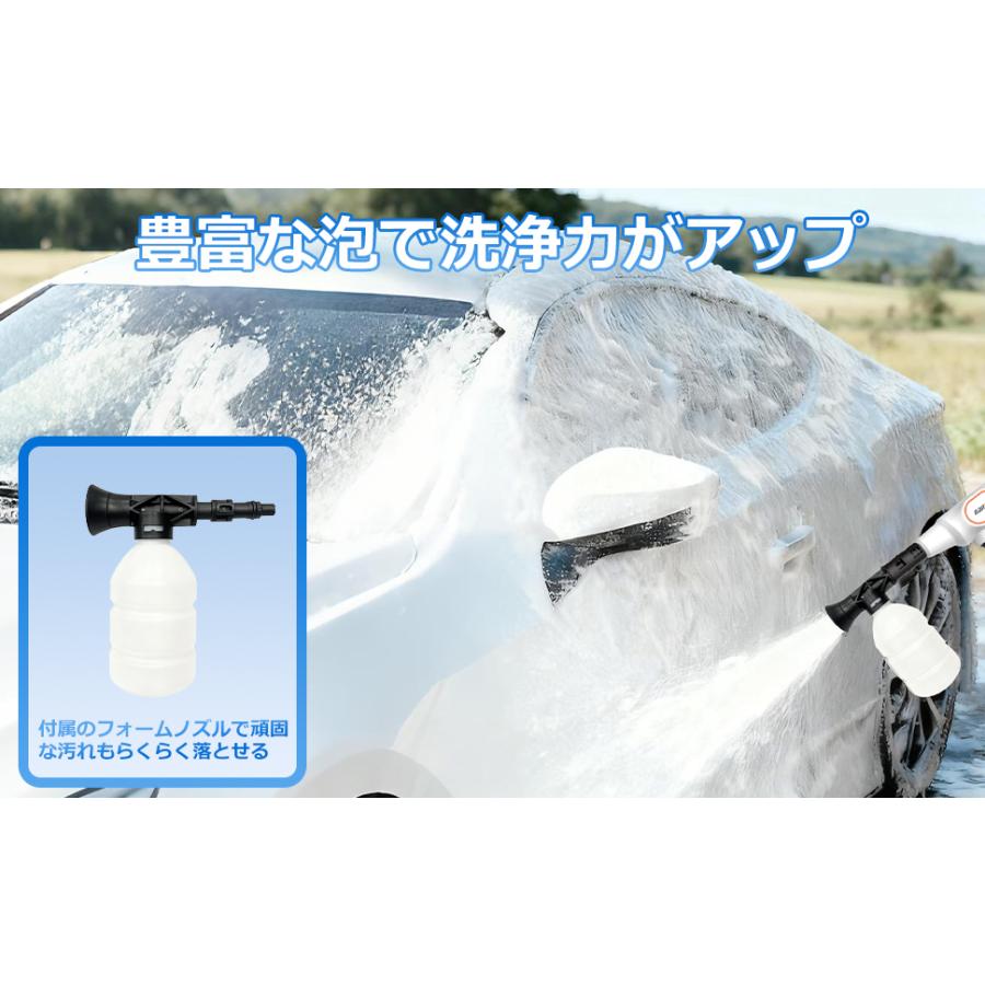 NANWEI コードレス高圧洗浄機 充電式 マキタ18Vバッテリー対応 自吸式