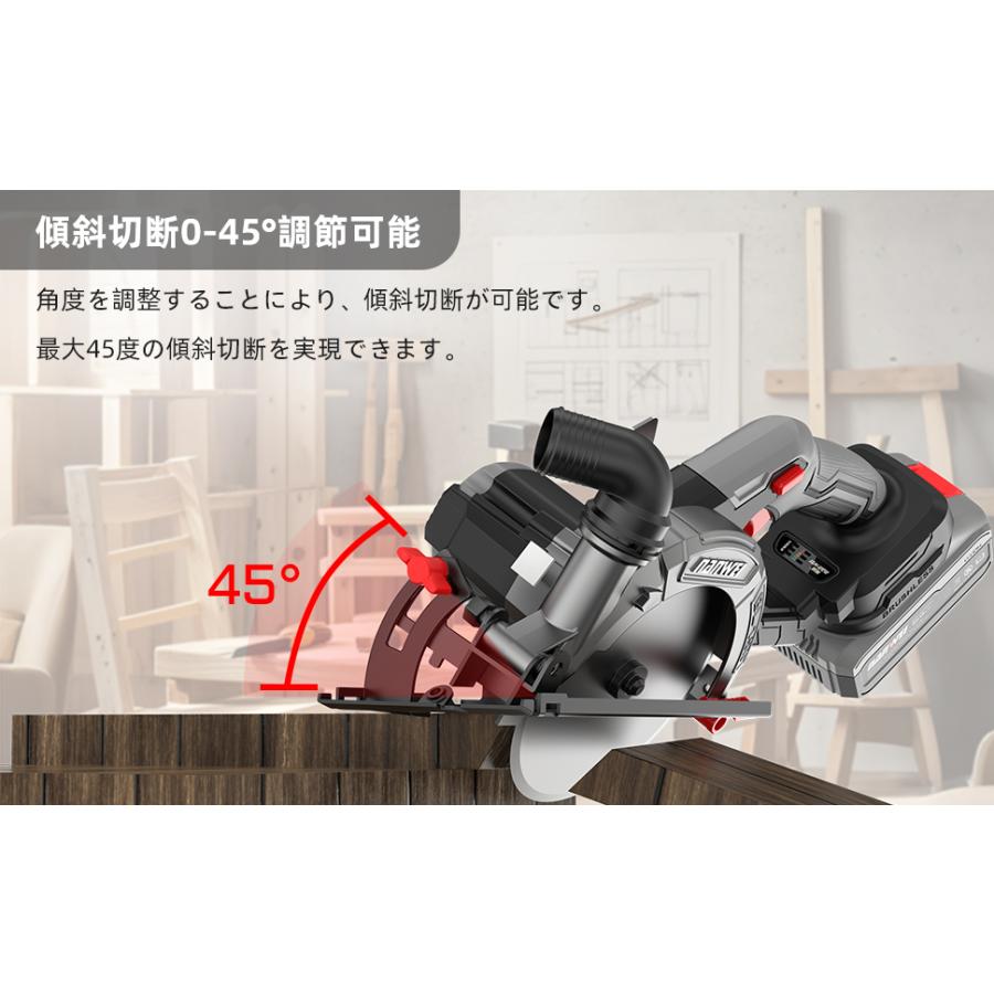 NANWEI 充電式丸ノコ 刃径150mm 最大切込み深さ55mm マキタ18Vバッテリー対応 電動マルノコ ブラシレスモーター コードレス丸鋸 石材・木材・タイルの切断 |  | 09