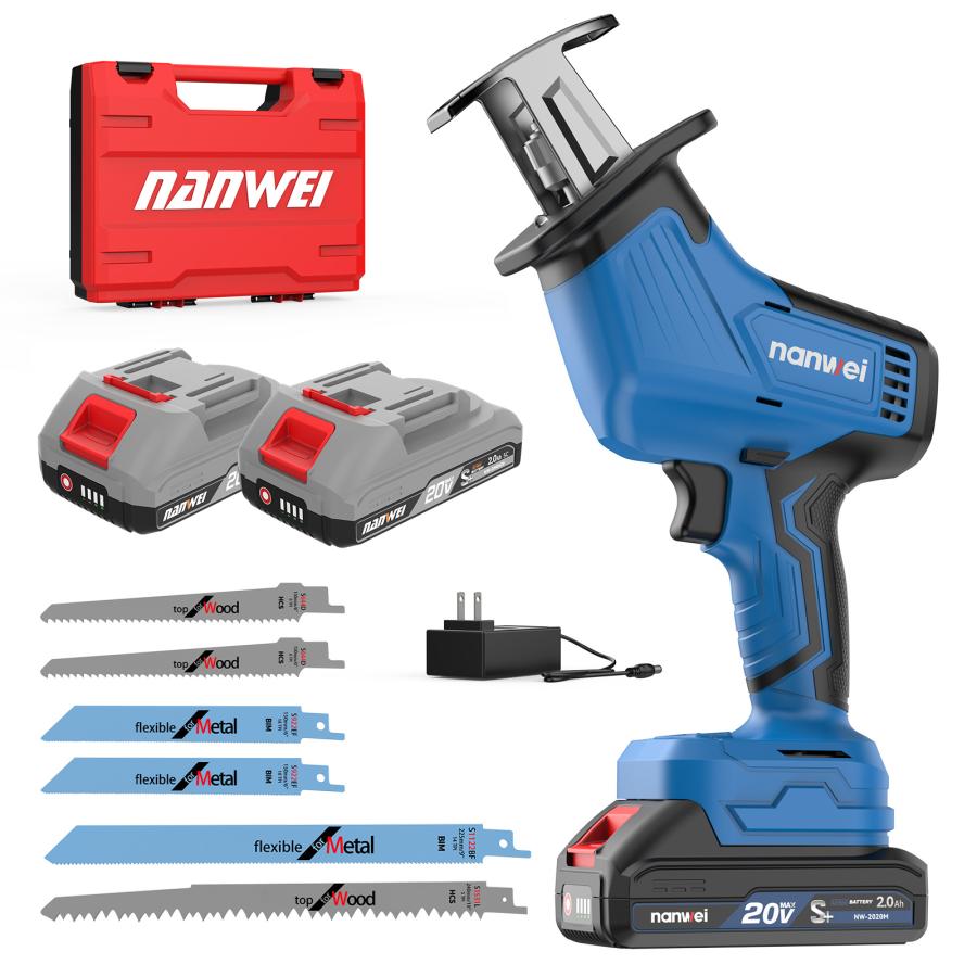 NANWEI 充電式レシプロソー マキタ18Vバッテリー対応 【2.0Ah