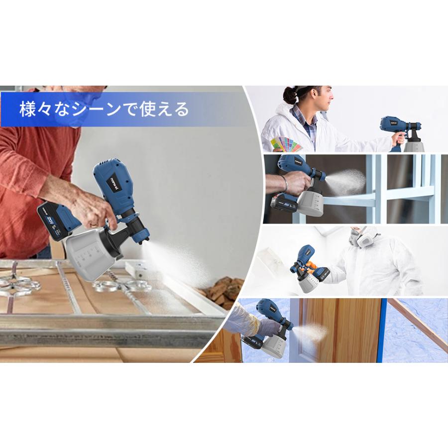 NANWEI コードレススプレーガン マキタ18Vバッテリー対応 電動スプレー