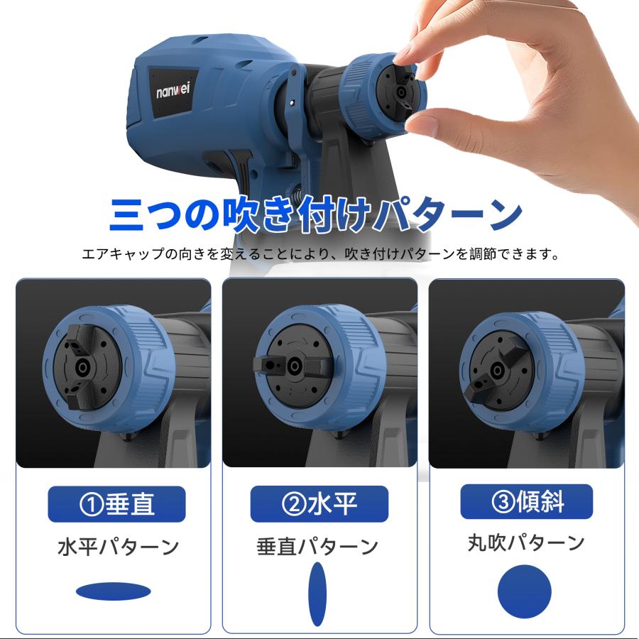 NANWEI コードレススプレーガン マキタ18Vバッテリー対応 電動スプレー