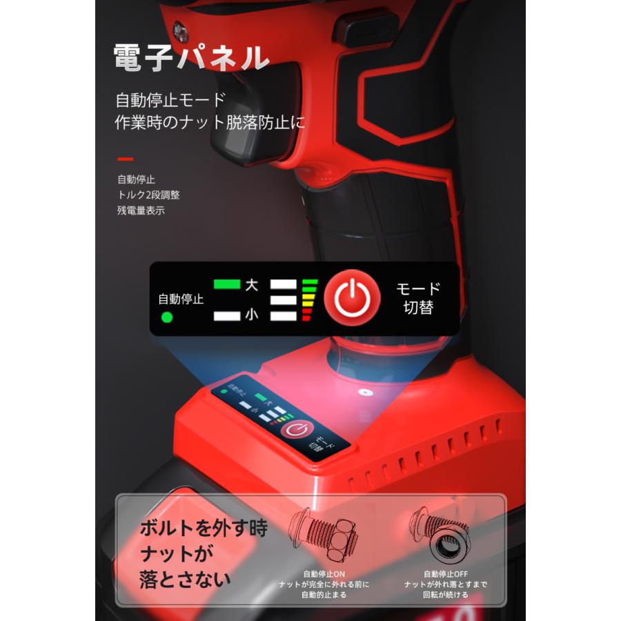 NAWIN 20V電動インパクトレンチ 4.0ahリチウム電池2個 最大320Nm NAWIN 20V電動インパクトレンチ 4.0ahリチウム電池2個 最大320Nm