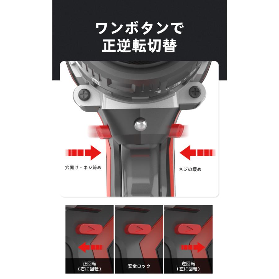 電動ドリルドライバー 20V 最大トルク35N.m 充電式 2000mAh 電動ドライバー 充電式 20V コードレス電動ドライバー 電動