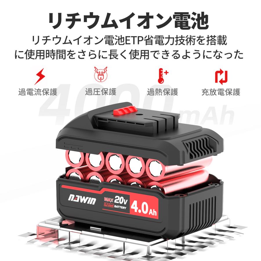 ナウィン 充電式ブロワー ブロワー ブロアー ブロア バッテリー2個付