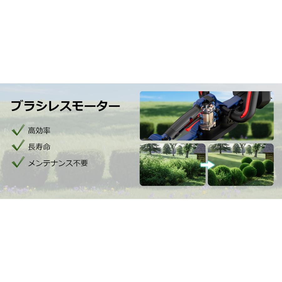 NANWEI ヘッジトリマー 充電式 電動ヘッジトリマー マキタ18V