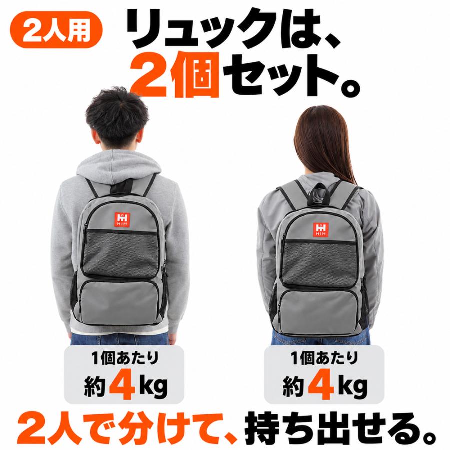 HIH 防災用シュラフ2個付き 防災セット 2人用 防災グッズ セット 防災