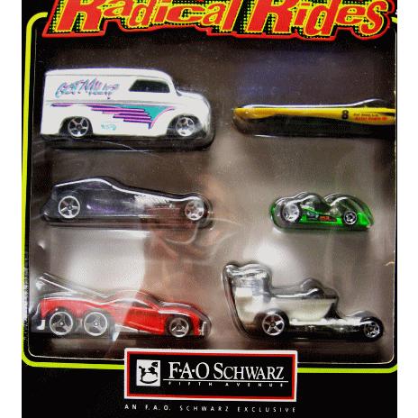 【F・A・Oシュワルツ限定】HW 6NEWLY TOOLED 1998 FIRST EDITIONS CARS★RADICAL RIDESの画像
