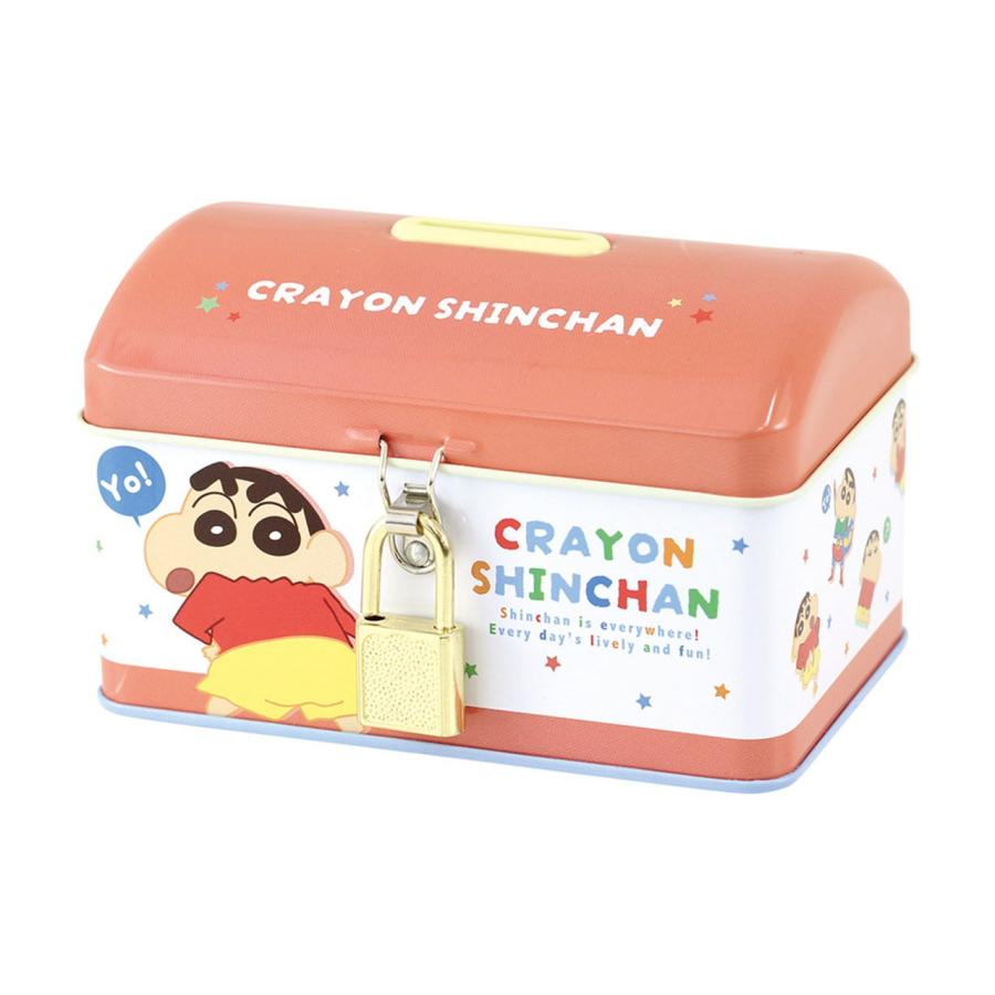 クレヨンしんちゃん 貯金箱 缶バンク 鍵 カギ付き缶バンク 子供会 景品
