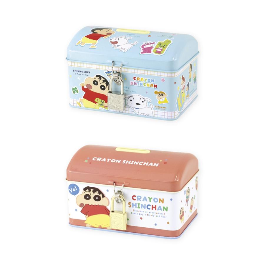 クレヨンしんちゃん 貯金箱 缶バンク 鍵 カギ付き缶バンク 子供会 景品