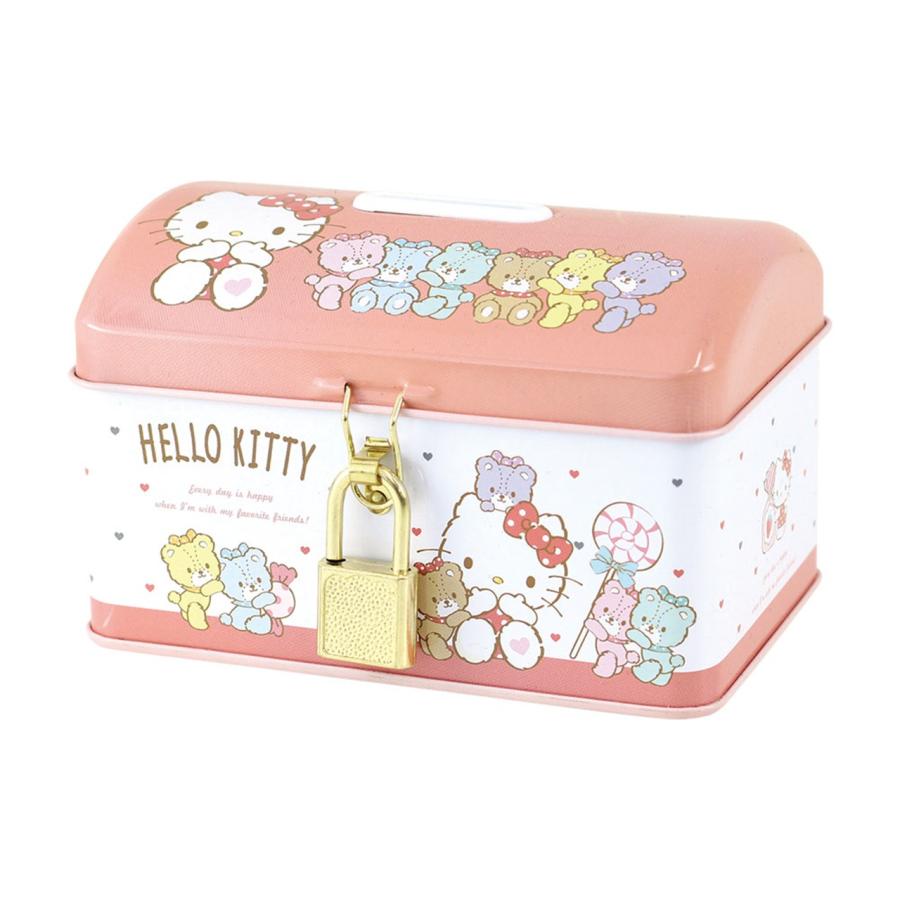 新品 Hello Kitty ハローキティ 鍵付き 貯金箱 缶ケース キティ 楽天市場】サンリオキャラクターズ カギ付き缶バンク 【ハローキティ