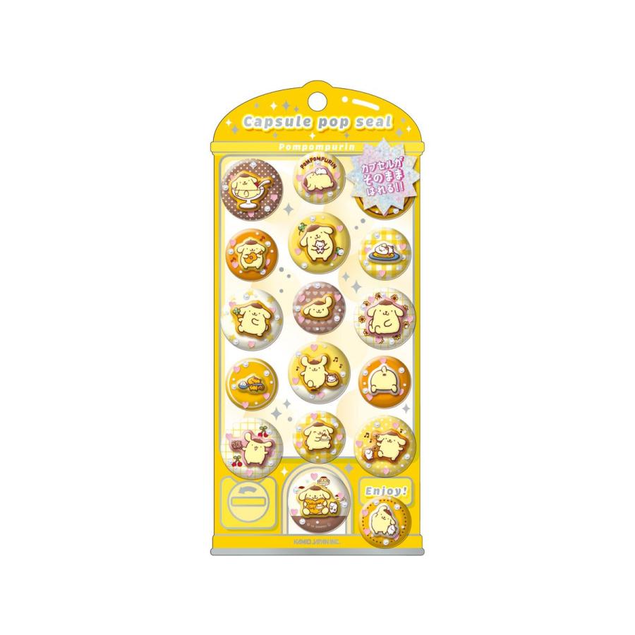 カプセルポップシール サンリオ キティ ステッカー シール カプセル 8個コンプ カミオジャパン 【カプセルポップシール】サンリオ ぷっくりシール