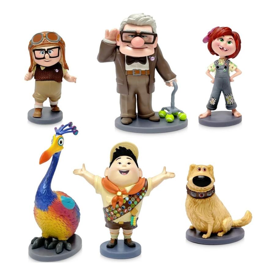 予約商品 Us版 超人気 専門店 ディズニーストア カールじいさんの空飛ぶ家 フィギュアプレイセット カール ラッセル ダグ 人形 おもちゃ エリー ケビン ドール