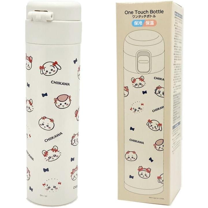 ちいかわ ワンタッチステンレスボトル 500ml リボン チイカワ ハチワレ