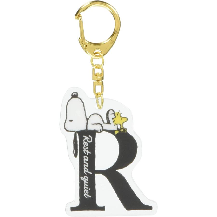 SNOOPY（スヌーピー） イニシャルキーホルダー R メール便なら何個でも