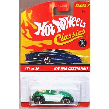 ミニカー Hotwheels VW Bug convertible Hot Wheels（ホットウィール） 【シリーズ2#21】マテル クラシック
