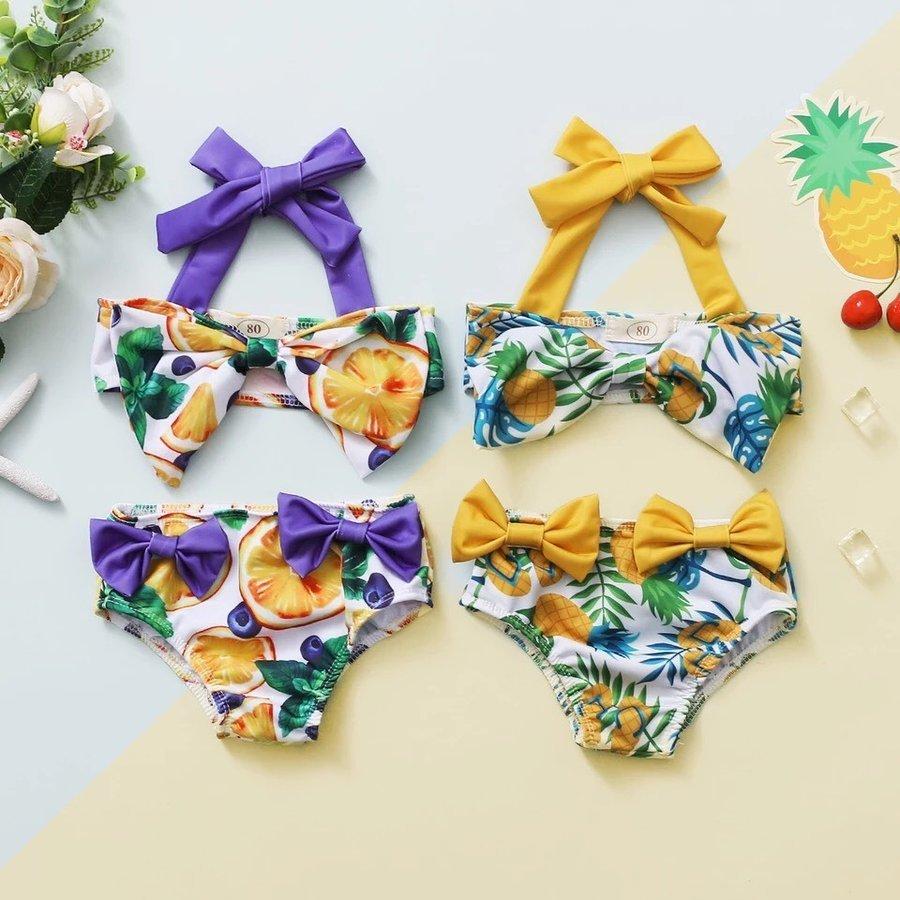 水着 パイナップル レモン ベビー 夏 子供 キッズ りぼん パイナップル セパレート ビキニ ベビー水着 かわいい 赤ちゃん 韓国風 スイムウェア 女の子 80 90 Baby K46 Nazuna 通販 Yahoo ショッピング
