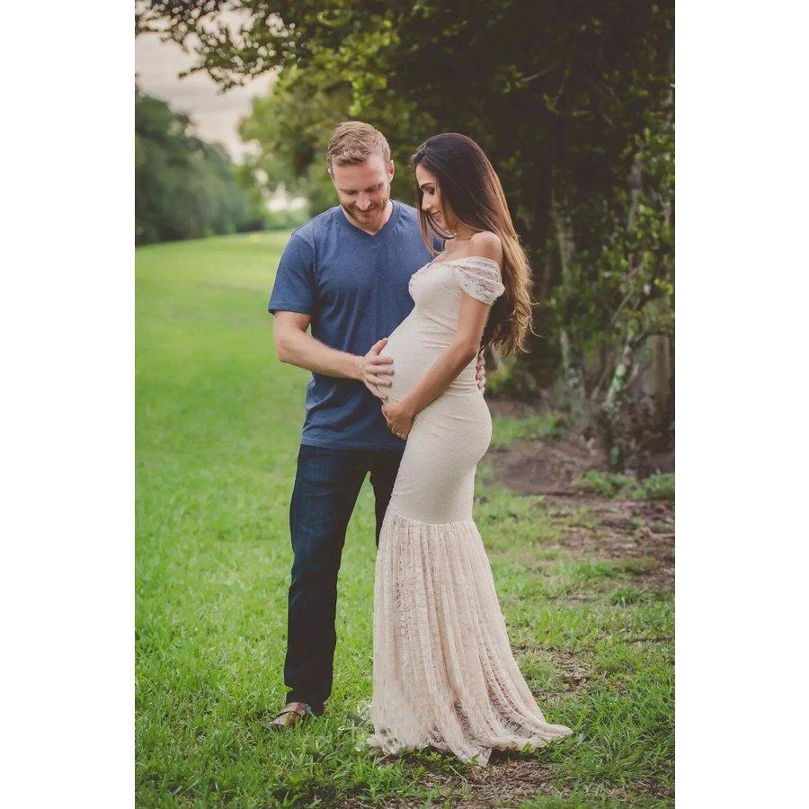通販 マタニティドレス 妊婦 マタニティフォト ワンピース シースルー オフショルダー マキシワンピ 思い出 記念撮影 メモリーフォト 記念写真 エロ セクシー Wantannas Go Id
