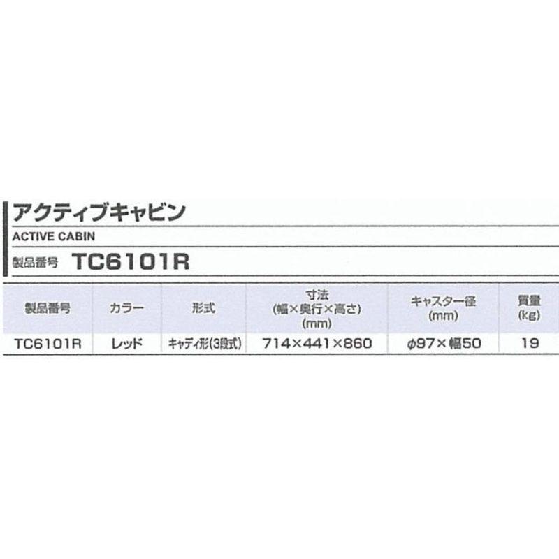 【新発売】 ツールキャビネット レッド/ブラック キャビンバッグ トネ(TONE) アクティブキャビン TC6101R