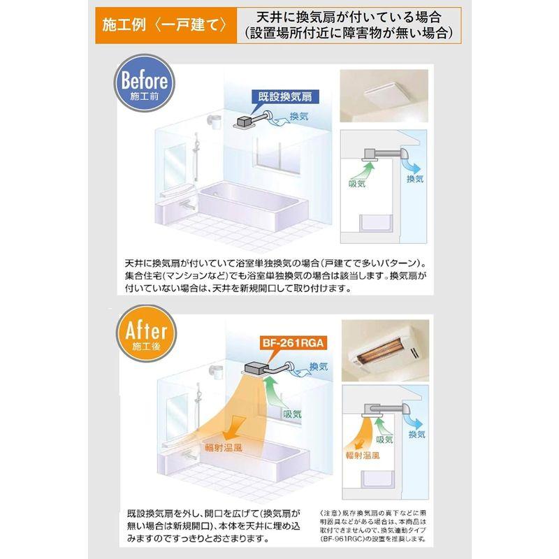 高須産業(TSK)　浴室換気乾燥暖房機(天井取付タイプ・1室換気タイプ)　ホワイト　BF-261RGA