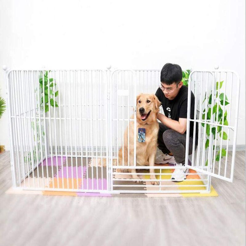 犬 サークル /フェンス ペットケージ 中大型犬用 スチール製 8枚組 ② Amazon | PETTOM 犬 サークル ペットフェンス ペットケージ 犬
