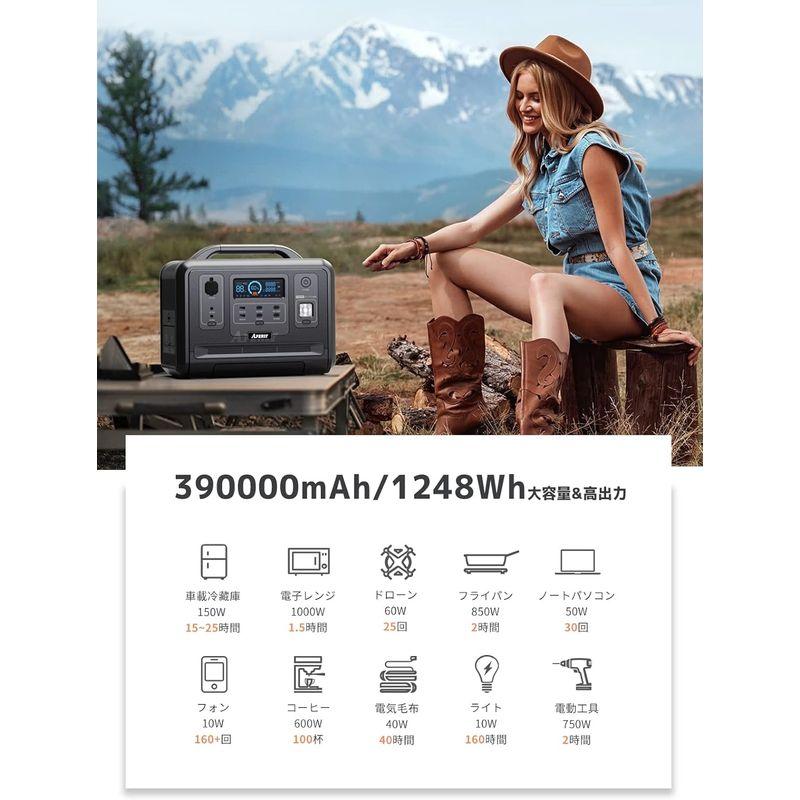 購入・価格比較 ポータブル電源 AFERIY 1200W 大容量 1248Wh/390000mAh