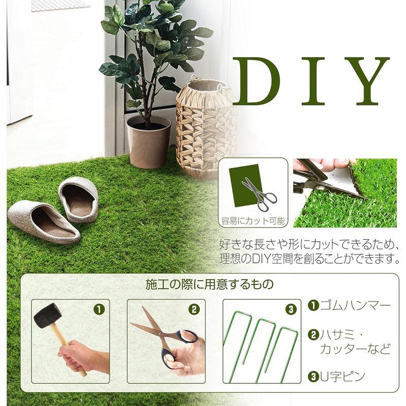 ONE STEP 人工芝 ロール リアル 芝生 シート1m×20m 芝丈35mm 密度2倍 高耐久 固定ピン付 庭 ガーデニング ベランダ ベランダ STEP 人工芝 ロール リアル 芝生 シート1m×20m 芝丈35mm 密度2倍 高耐久 固定ピン付 庭 ガーデニング 　 サイズ