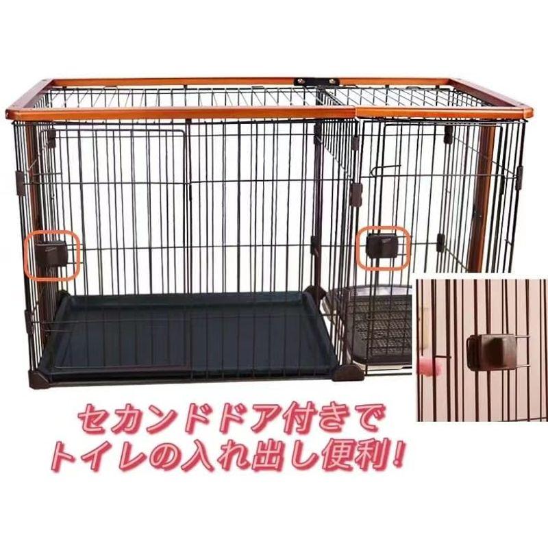 N&S 犬 ゲージ ペットサークル ケージ サークル 屋根面付き 犬トイレ付き しつけできる ツードア ツールーム 犬向けケージ 室内ケージ 犬 ゲージ ペットサークル ケージ サークル 屋根面付き 犬トイレ付き しつけできる ツードア ツールーム 犬向けケージ 室内ケージ 　N&S