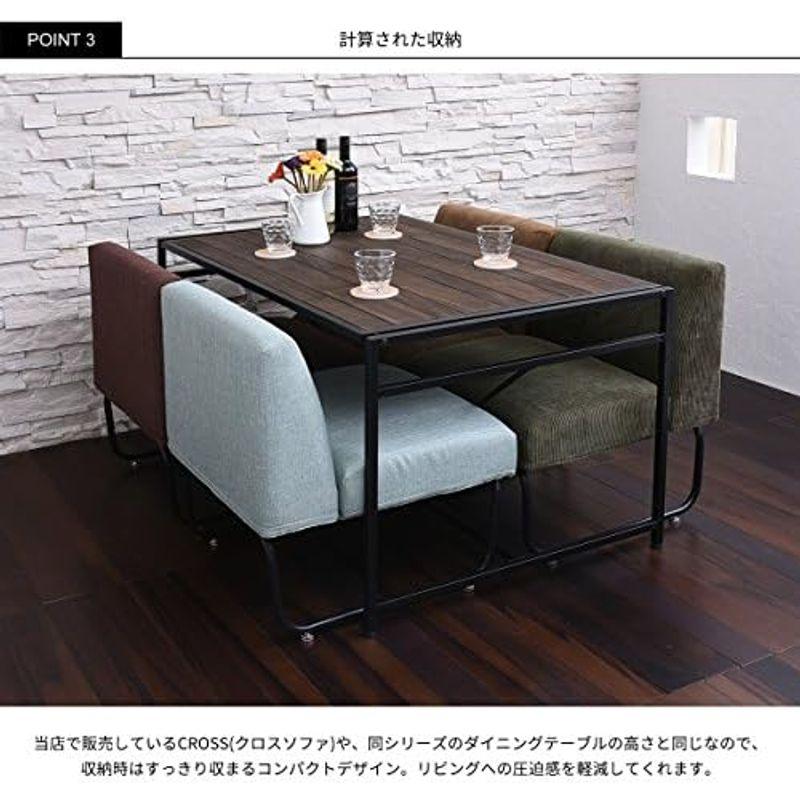 東京 SEED(シード) ロータイプダイニングテーブル 1200×770×660mm ブルックリンスタイル アンティーク風 ヴィンテージ アイアン