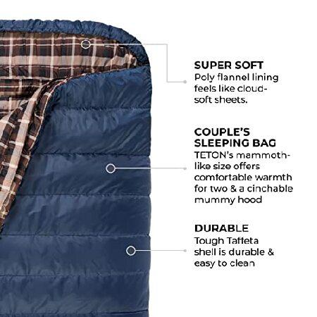 TETON Sports Mammoth  20F Queen-Size Double Sleeping Bag; Warm and Comfortable for Family Camping 141［並行輸入］並行輸入