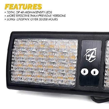 Xprite 27" LED Amber Windshield Dash Emergency Strobe Light Bar - Foto 8