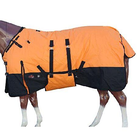 HILASON 600D Winter Waterproof Poly Horse Blanket Belly Wrap Orange ...