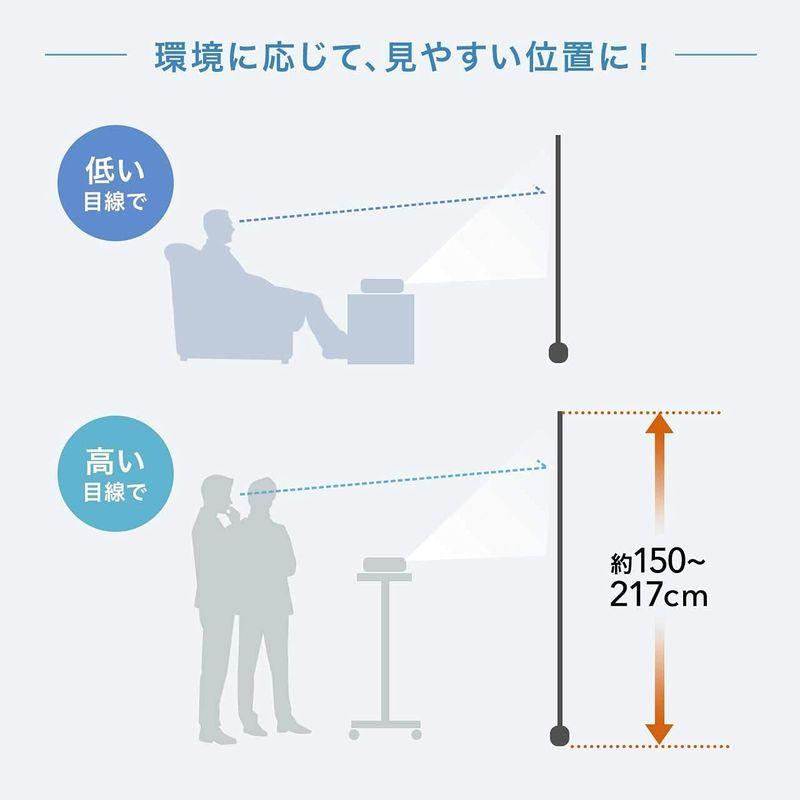 SALE/59%OFF】サンワダイレクト プロジェクタースクリーン 100インチ 移動ローラー付 16:9 床置き パンタグラフ式 自立 100-PRS015 ホームシアター イーサプライ プロジェクタースクリーン 100インチワイド 16:9 自立式 パンダグラフ 床置き 移動ローラー付 持ち運び 簡単設置 EZ