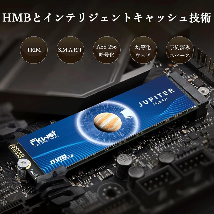 Fikwot FX991 M.2 SSD 1TB PCIe Gen4x4 最大転送速度 7100MB/秒(R
