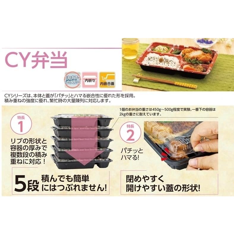 エフピコ テイクアウト 弁当容器 使い捨て CY−2−2(ゆたか赤