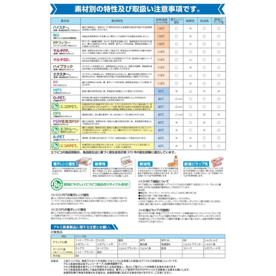 エフピコ テイクアウト 弁当容器 使い捨て 折箱WU-8L-1(わっぱ) 本体