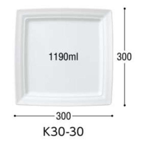 使い捨て容器　角皿　テイクアウト　ＣＴ沙楽Ｋ３０−３０(白)　本体・嵌合蓋セット　２０枚　「中央化学」「業務用」　弁当　すし　オードブル | 中央化学 | 04
